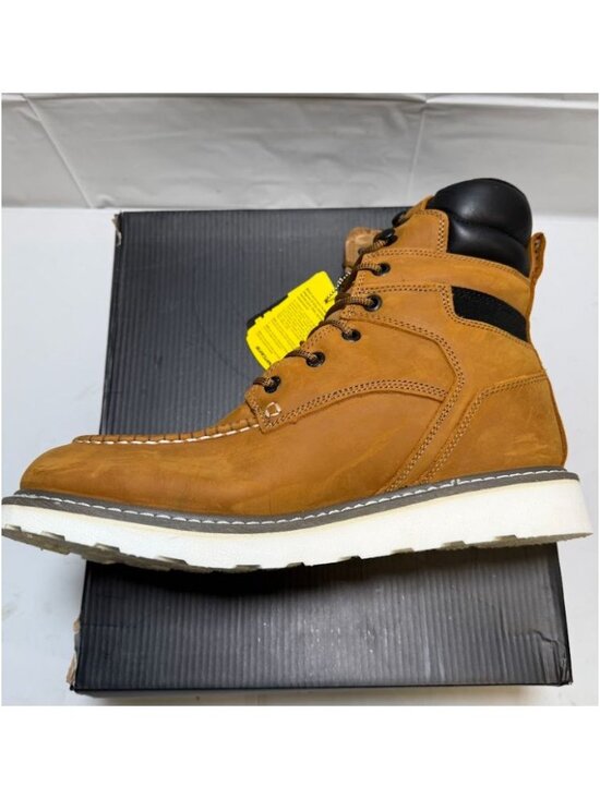Sureway Mens Moc Toe Waterproof Work Boots Light Brown Size 12 NEW
